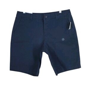 Aerospostale Classic Chino Short 9.5" Mens 31 Navy Blue Stretch NWT